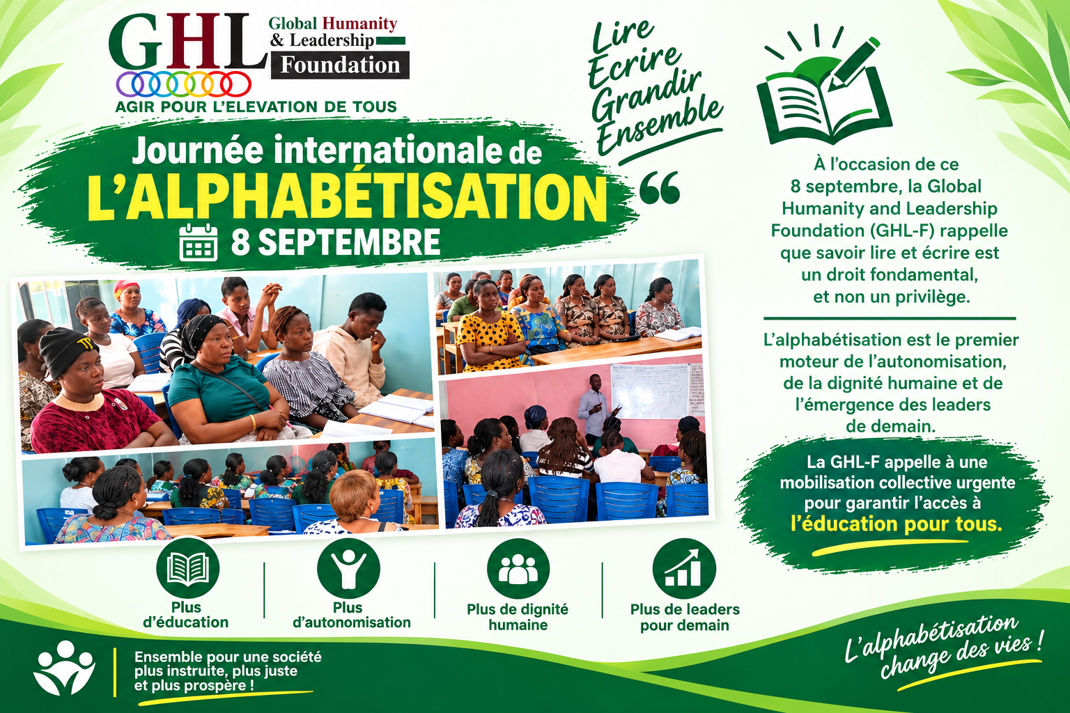 Journée internationale de l’alphabétisation | 8 septembre